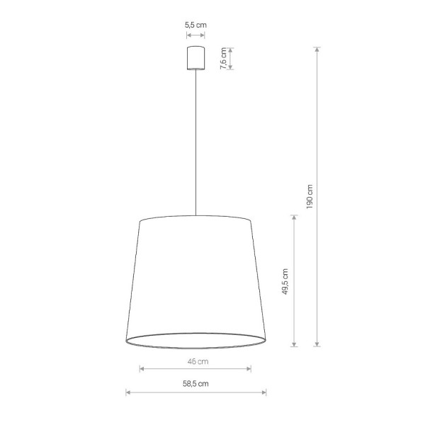 Підвісний світильник Nowodvorski 8437 Cone E27 1x60W IP20 Wh