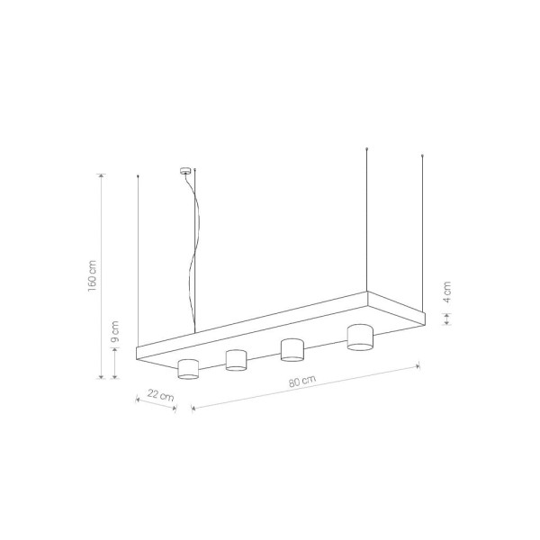 Підвісний світильник Nowodvorski 39382 Plant GU10 4x35W IP20 Wh
